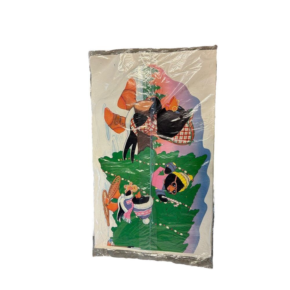 Velvety Flocked O' Christmas‎ Tree 38"× 14" Brand New